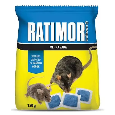 Ratimor Brodifacoum Friss Csali, 120 g Puha