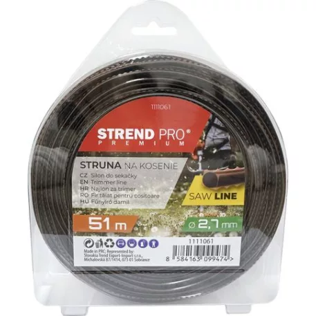 Damil kaszáláshoz Strend Pro Premium SawLine 2,4 mm, H- 62 m, fogazott