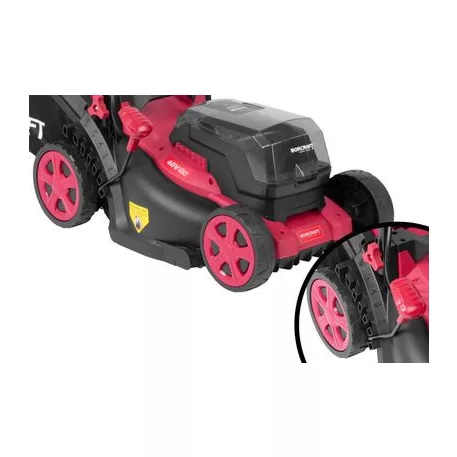 Worcraft Clm-S40Li Fűnyíró, 2 x 20 V, LI-ion, 340 mm, 35 L, Elem Nélkül