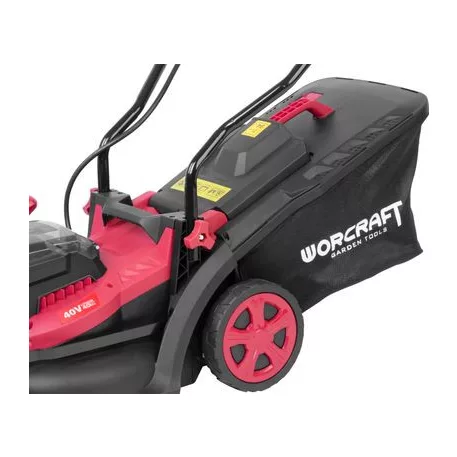 Worcraft Clm-S40Li Fűnyíró, 2 x 20 V, LI-ion, 340 mm, 35 L, Elem Nélkül