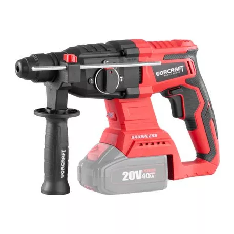 Ütvefúró Worcraft CRH-S20LiBA, 20V, ShareSYS, SDS+, 3J, szénkefe nélkül