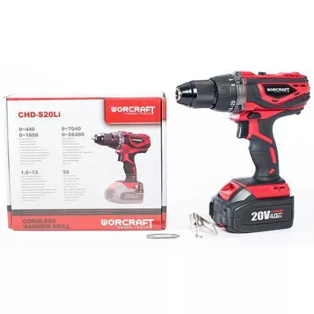 Worcraft CHD-S20Li akkus furó,csavarozó 20V, Li-Ion