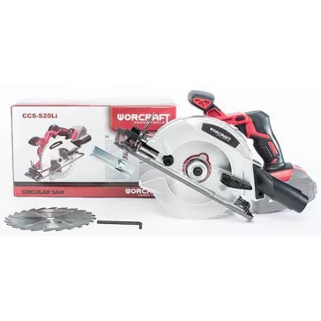 Körfürész Worcraft CCS-S20Li fűrész, 20V, Li-Ion, 165 mm, kör alakú
