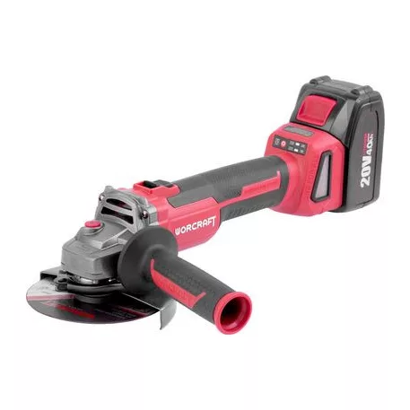 Worcraft CAG-S20LiBH 125 mm szénmentes sarokcsiszoló, tokban, akkumulátorral és töltővel, 20 V, 1x L