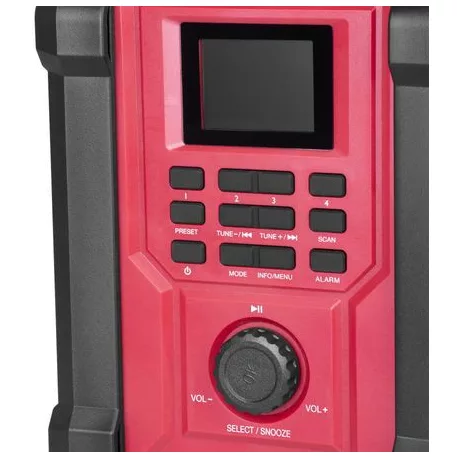 Worcraft CBTS-S20LiH rádió, 20V-os Li-ion akkumulátorral, DAB+FM rádió, Bluetooth, AUX bemenet, 2x15W hangteljesítmény