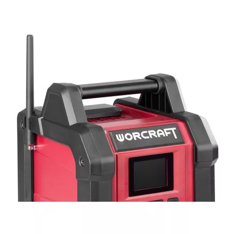 Worcraft CBTS-S20LiH rádió, 20V-os Li-ion akkumulátorral, DAB+FM rádió, Bluetooth, AUX bemenet, 2x15W hangteljesítmény
