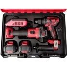 Worcraft SZETT XCUBE001 Szerszámosláda, csavarhúzó CHD-S20LiBA + sarokcsiszoló CAG-S20LiBS-125 mm, s