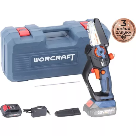 Worcraft Home CHS-S20LiCM ShareSYS  mini láncfűrész, 20 V-os lítium-ion akkumulátor, kofferben