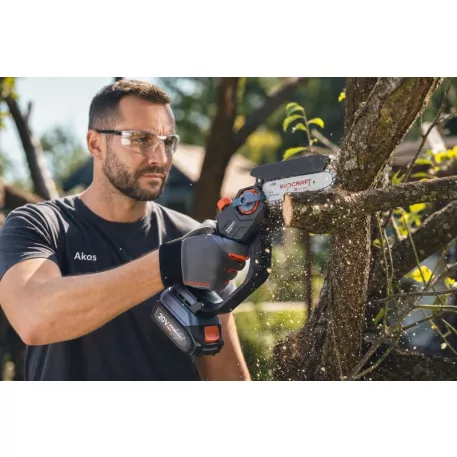 Worcraft Home CHS-S20LiCM ShareSYS  mini láncfűrész, 20 V-os lítium-ion akkumulátor, kofferben