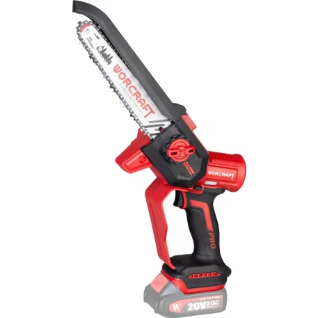 Worcraft CHS-S20LiBD ShareSYS mini láncfűrész, szénkefe nélküli, 20V Li-ion, 8" lánc
