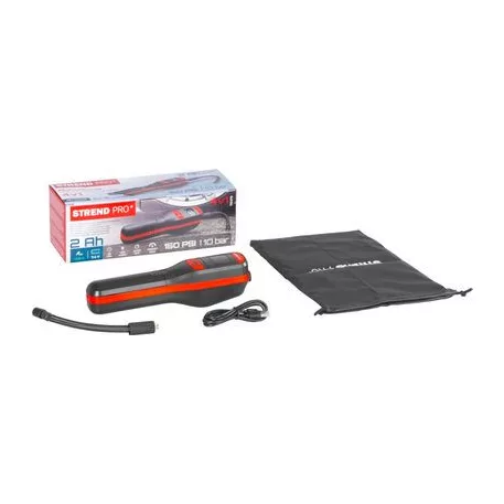 Akkumulátoros kézi lég kompresszor Strend Pro K25, 150 psi, 10 bar, LED