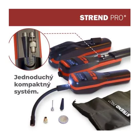 Akkumulátoros kézi lég kompresszor Strend Pro K25, 150 psi, 10 bar, LED