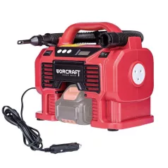   Worcraft CAC-S20LiA kompresszor, 160 PSI/11 Bar, 20V-os Li-ion akkumulátor, LED világítás és autós dugaszoló aljzat