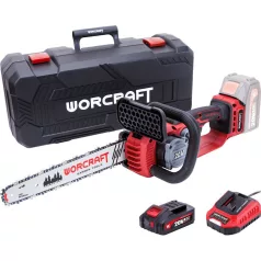   Worcraft CGC-S20LiBDM akkumulátoros láncfűrész, szénkefe nélküli, 26 ml-es olajtartállyal, 12"-os lánccal