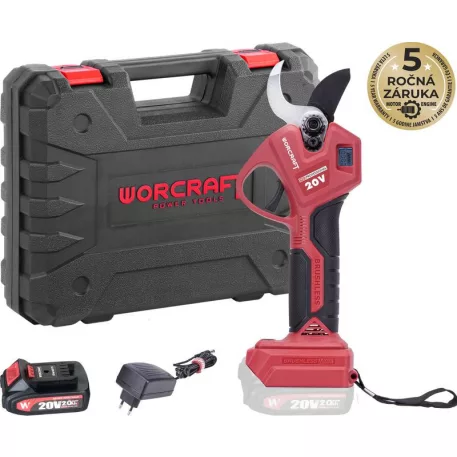 Worcraft CSC-S20LiBAM ShareSYS, 20V Li-Ion, akkumulátoros ágvágó olló, vágás 30 mm, 1x 2.0 A