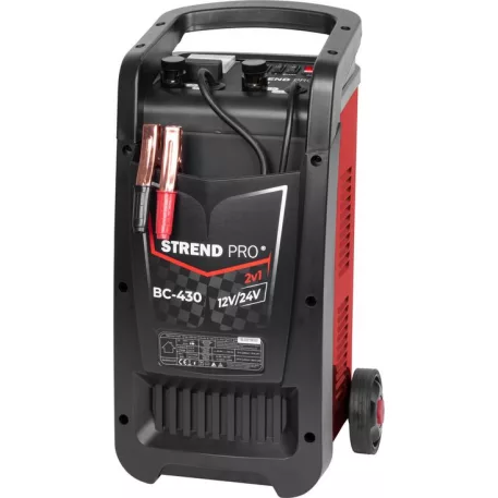 Akkumulátor Töltő kocsi Strend Pro BC-430, 12/24 V, 30 A, 250 A, autoelemekre
