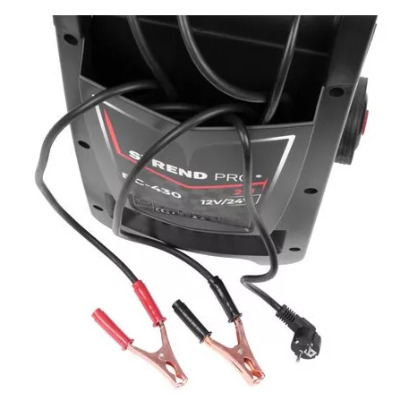 Akkumulátor Töltő kocsi Strend Pro BC-430, 12/24 V, 30 A, 250 A, autoelemekre