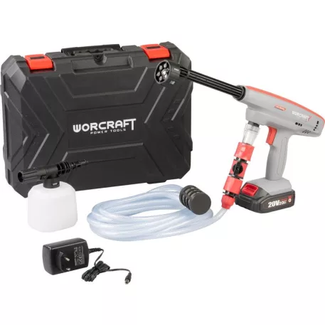 Worcraft CPC-S20LiEM magasnyomású pisztoly, ShareSYS, 1x 2.0 Ah akkumulátor, 1x töltő