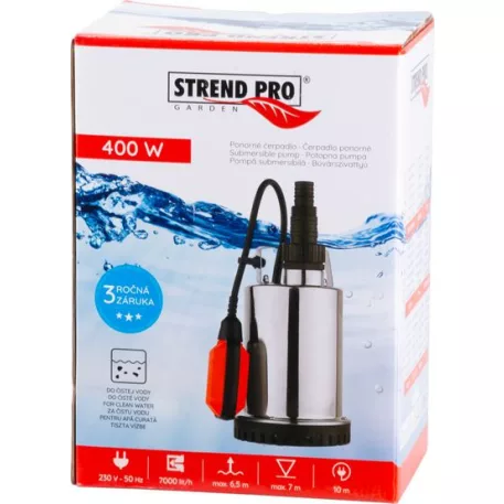 Strend Pro Mq 400 Inox Szivattyú, 400W, 7000l /h, Tiszta Vízhez