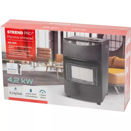 Strend Pro DA-201F 4,2 kW-os gázfűtő, összecsukható, tömlő és gázszabályozó nélkül