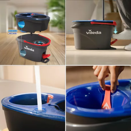 Vileda H2Pro - forgó rojtos felmosófej kétkamrás rendszerrel