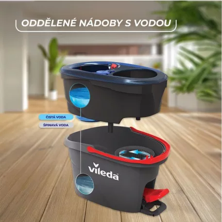 Vileda H2Pro - forgó rojtos felmosófej kétkamrás rendszerrel