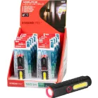Strend Pro zseblámpa, COB LED 120 lm, 35x35x132mm, USB töltés