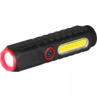 Strend Pro zseblámpa, COB LED 120 lm, 35x35x132mm, USB töltés