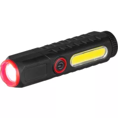   Strend Pro zseblámpa, COB LED 120 lm, 35x35x132mm, USB töltés