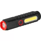 Strend Pro zseblámpa, COB LED 120 lm, 35x35x132mm, USB töltés