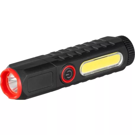 Strend Pro zseblámpa, COB LED 120 lm, 35x35x132mm, USB töltés