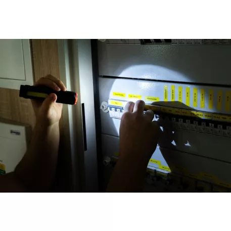 Strend Pro zseblámpa, COB LED 120 lm, 35x35x132mm, USB töltés