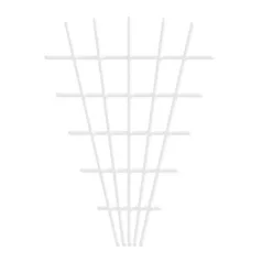 Növénytámasz 145x5x75 cm, 4 /4,7 mm, Fehér