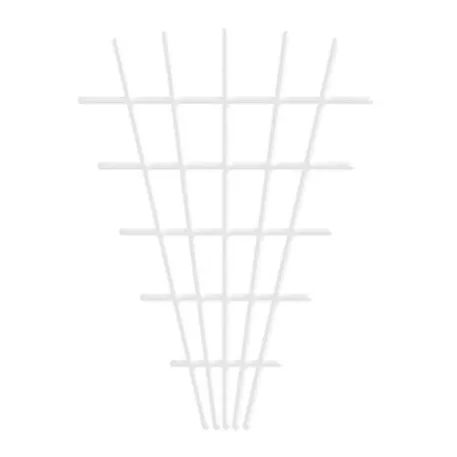 Növénytámasz 145x5x75 cm, 4 /4,7 mm, Fehér