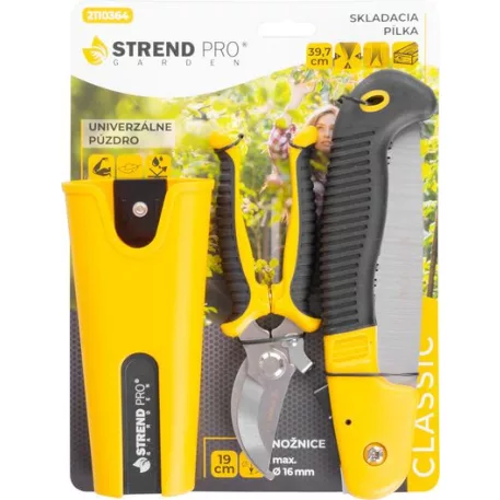Strend Pro készlet, kerti olló+fűrész+tok