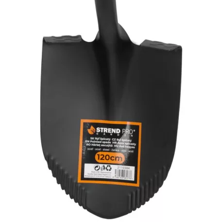 Ásó Strend Pro Premium, hegyes, üvegszálas nyéllel D 1230 mm