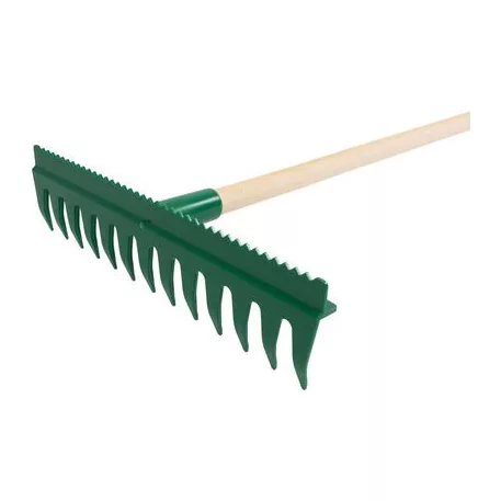 Gereblye R140, 13 fogú, műanyag, simító éllel, 160 cm nyél