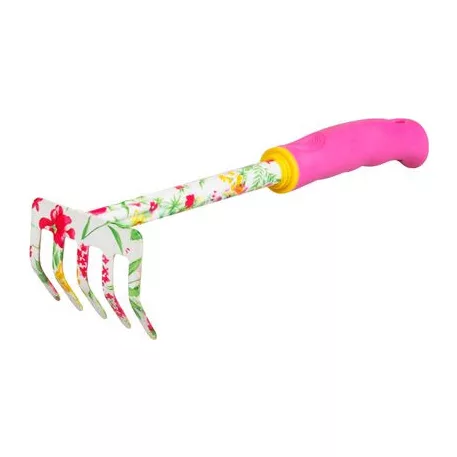 Gereblye Strend Pro, kerti, virágmintás, rózsaszín, 30x8,5 cm, Ladies line