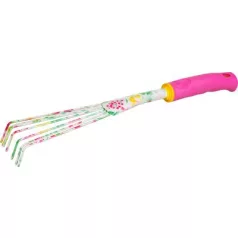   Gereblye Strend Pro, kerti, egyenes, virágmintás, rózsaszín, Ladies line