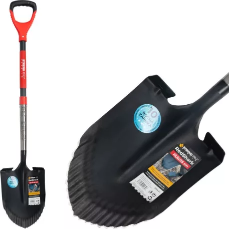 Ásó Strend Pro Premium RedShark, hegyes, üvegszálas nyéllel D 1150 mm