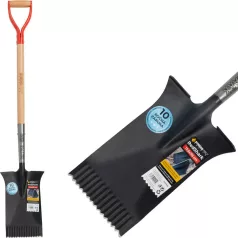   Ásó Strend Pro Premium RedShark, egyenes, fa nyéllel, D 1150 mm