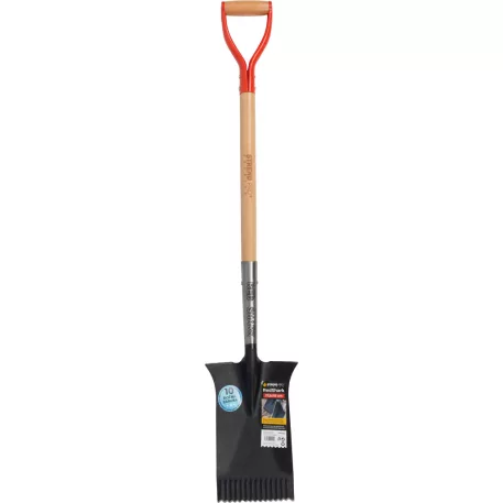 Ásó Strend Pro Premium RedShark, egyenes, fa nyéllel, D 1150 mm