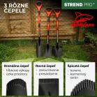 Ásó Strend Pro Premium RedShark, egyenes, fa nyéllel, D 1150 mm