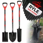 Ásó Strend Pro Premium RedShark, egyenes, fa nyéllel, D 1150 mm