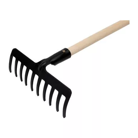 Strend Pro Premium R-606 Gereblye, 10 Fogú, Nyéllel