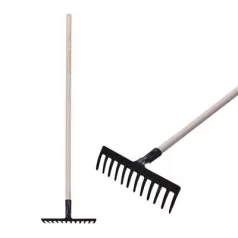 Strend Pro Premium R-606 Gereblye, 12 Fogú, Nyéllel