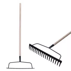 Gereblye R101 - 18 Fogú, Kerti, Nyéllel 160 cm