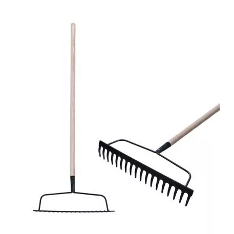 Gereblye R101 - 18 Fogú, Kerti, Nyéllel 160 cm