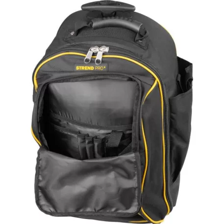 Hátizsák Strend Pro, textil, bőrönd, kerekekkel, teleszkópos fogantyúval, szerszámokhoz, max. 20 kg,