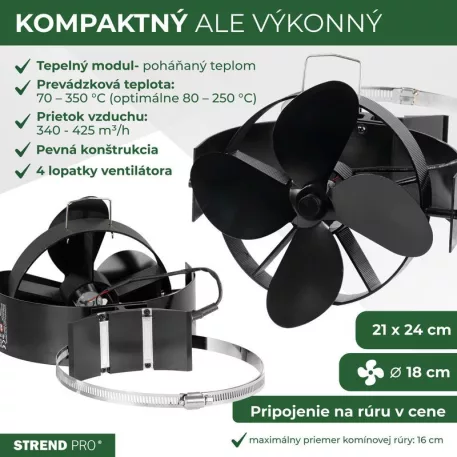 Strend Pro kandallóventillátor, 4 lapátos